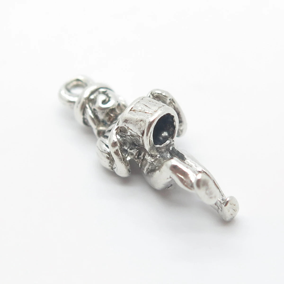 925 Sterling Silver Vintage Sun West Musician Drummer Charm Pendant
