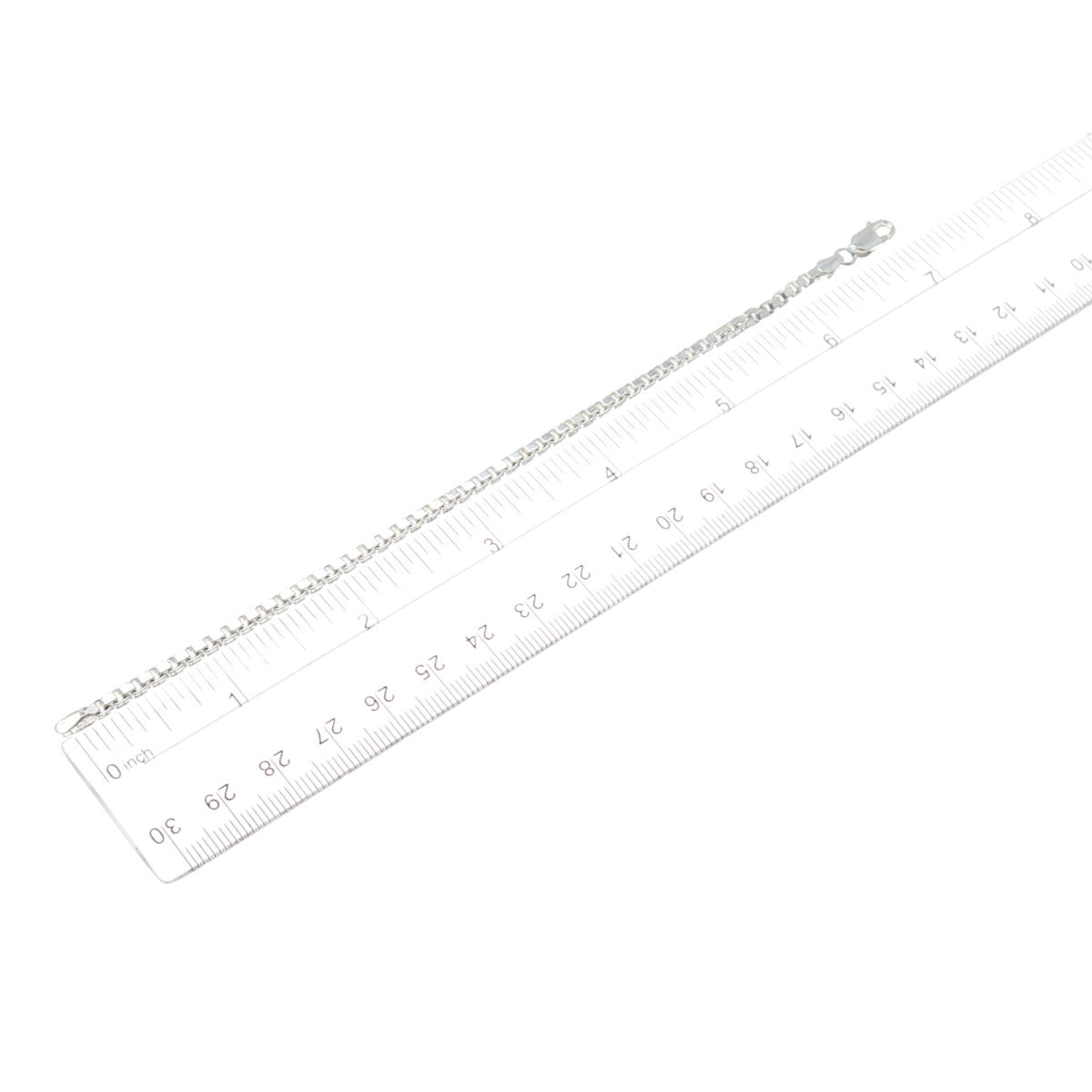 925 Sterling Silver Vintage Italy Box Link Bracelet 6.75"