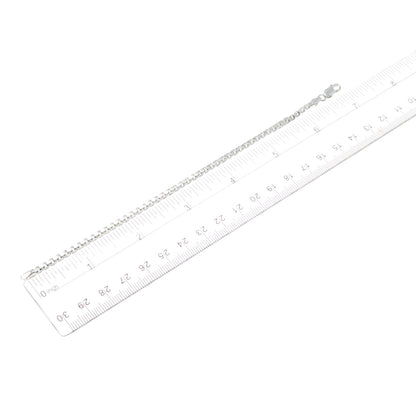 925 Sterling Silver Vintage Italy Box Link Bracelet 6.75"