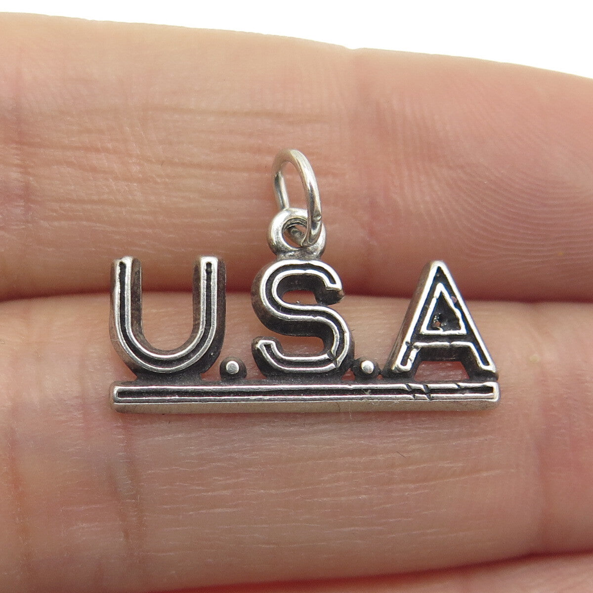 SUN WEST 925 Sterling Silver Vintage USA Charm Pendant