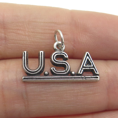 SUN WEST 925 Sterling Silver Vintage USA Charm Pendant