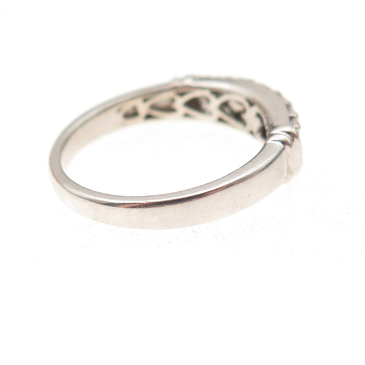 925 Sterling Silver Round-Cut C Z Ring Size 7