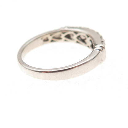 925 Sterling Silver Round-Cut C Z Ring Size 7