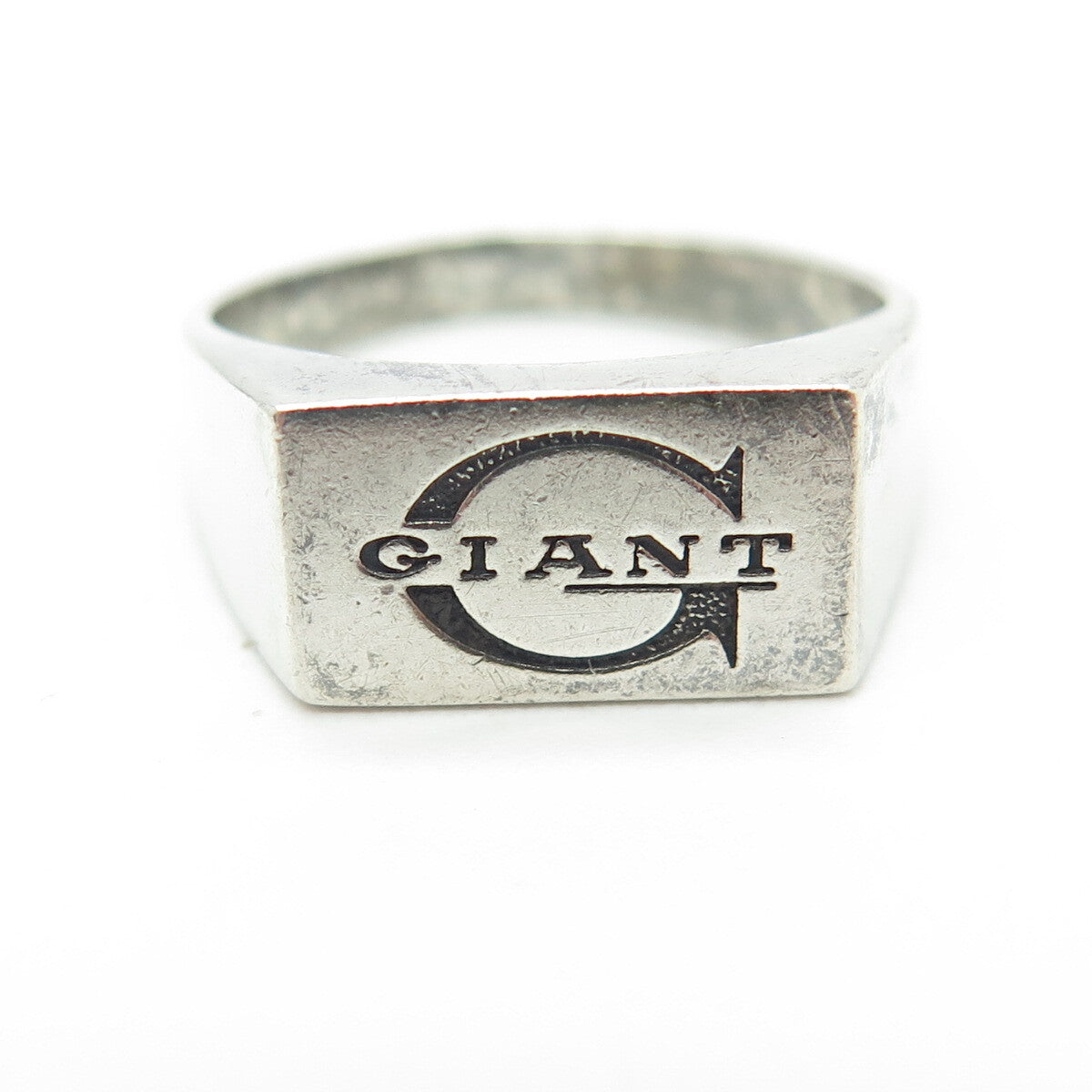 925 Sterling Silver Vintage "Giant" Signet Ring Size 6.25
