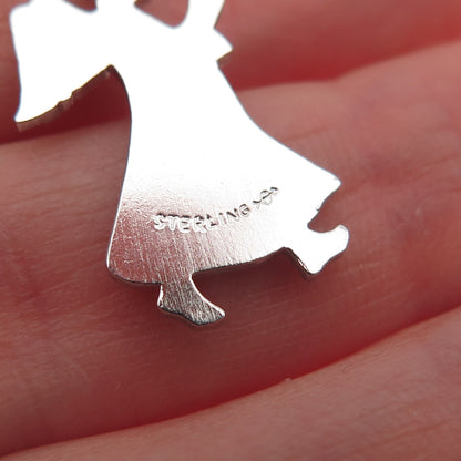 Griffith & Sons Sterling Silver Vintage Enamel Boy Guardian Angel Charm Pendant