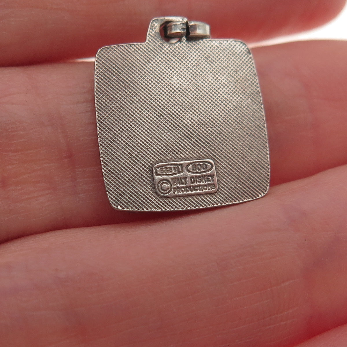 Walt Disney 800 Silver Vintage Italy Huey Dewey & Louie Duck Mini Charm Pendant
