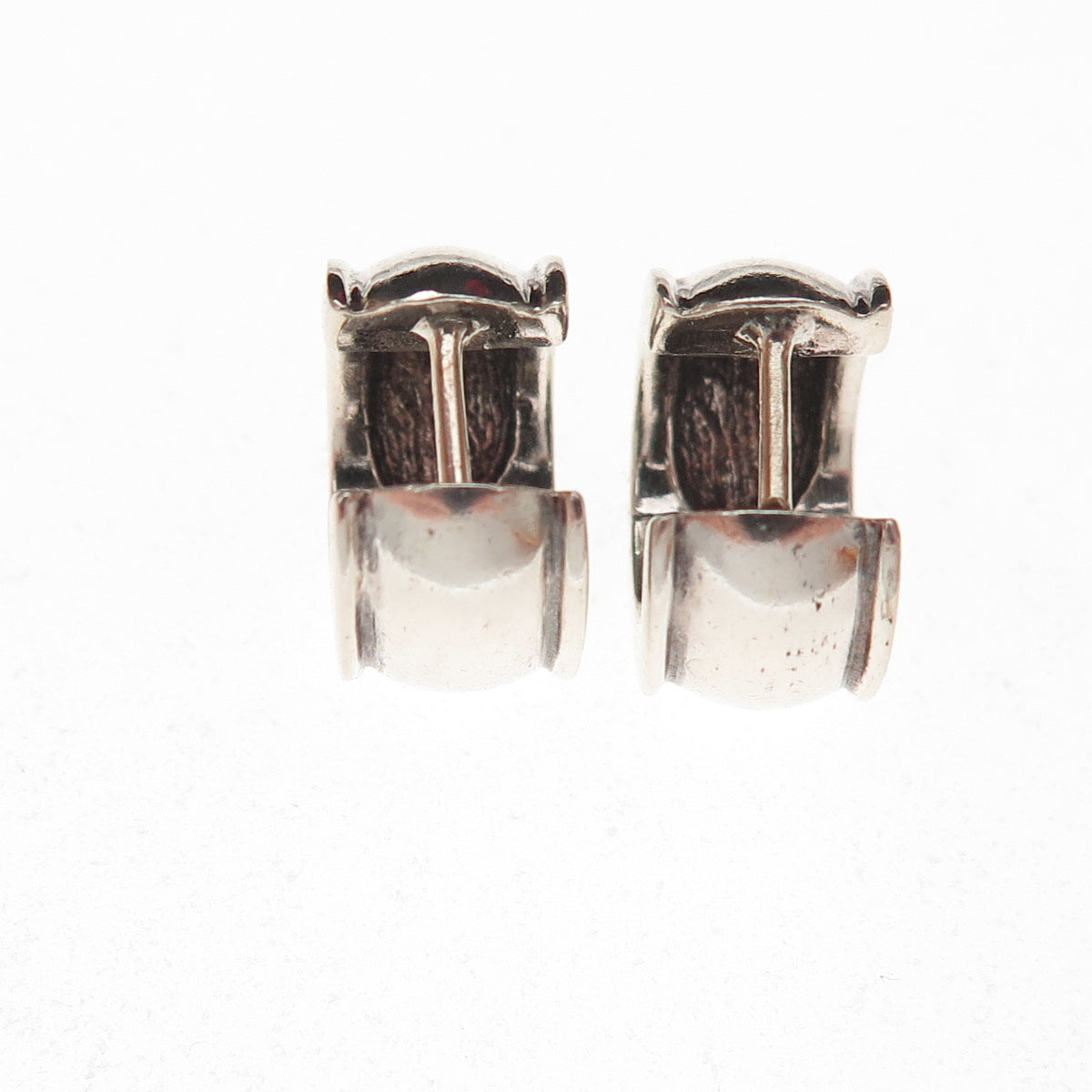 Ralph Lauren 925 Sterling Silver Vintage Oxidized Hoop Earrings