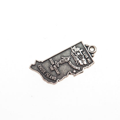 Maisels Indian 925 Sterling Silver Vintage Rhode Island Mini Charm Pendant