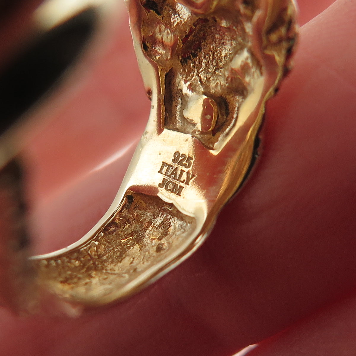 JCM Jacmel Mauritius 925 Sterling Silver Gold Plated Woven Ring Size 6.25