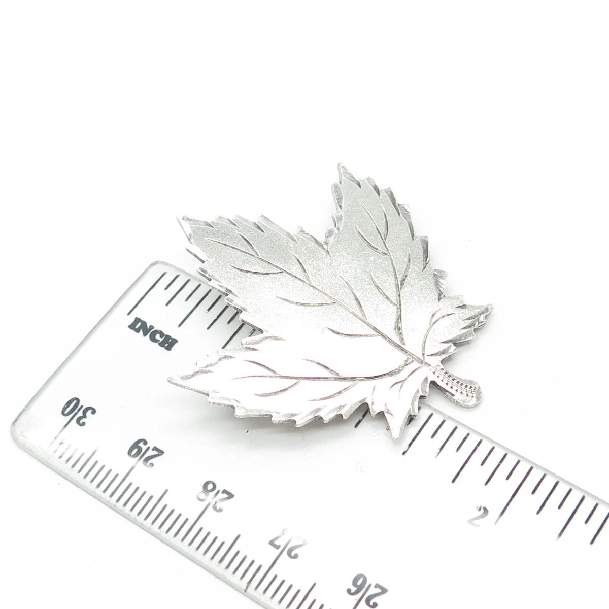 925 Sterling Silver Antique Art Deco Ecco Canada Maple Leaf Pin Brooch
