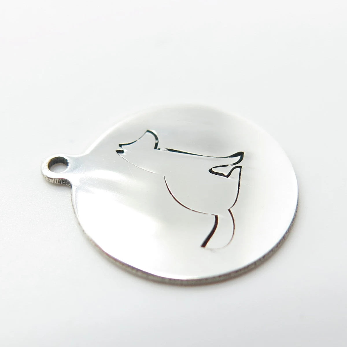 925 Sterling Silver USA Two In Town Dog / Puppy Charm Pendant