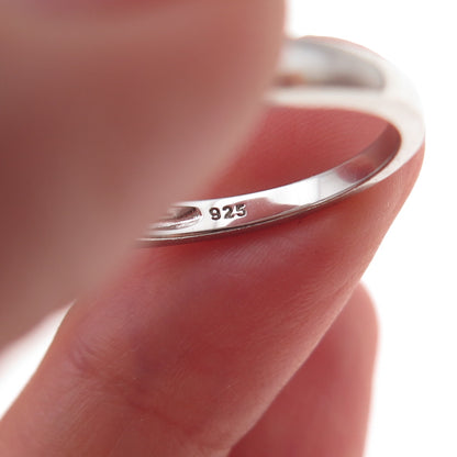 Sun 925 Sterling Silver Real Round-Cut Diamond Engagement Ring Size 7