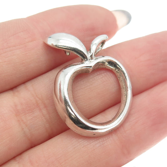 CHAPAL ZENRAY 925 Sterling Silver Vintage Apple Charm Pendant