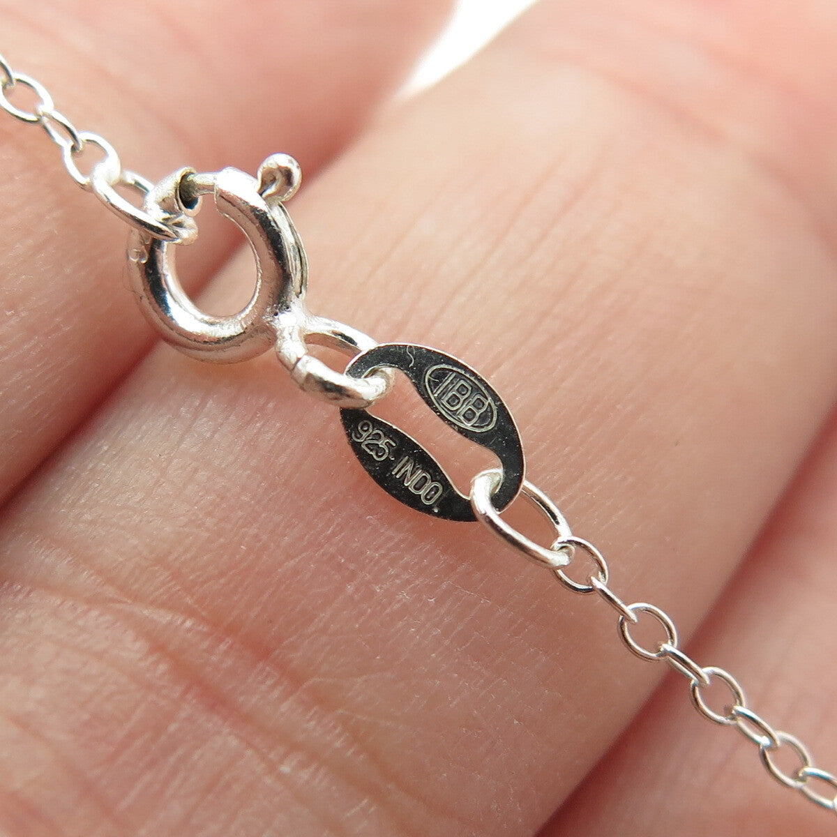 925 Sterling Silver Cable Chain Necklace 18"