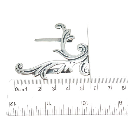 MARICELA 925 Sterling Silver Vintage Mexico Modernist Floral Place Card Holder