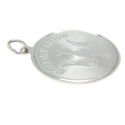 COLEMAN CO. 925 Sterling Silver Vintage Confirmation Holy Spirit Round Pendant