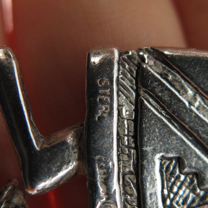 Old Pawn 925 Sterling Silver Vintage Southwestern Kokopelli Tribal Charm Pendant