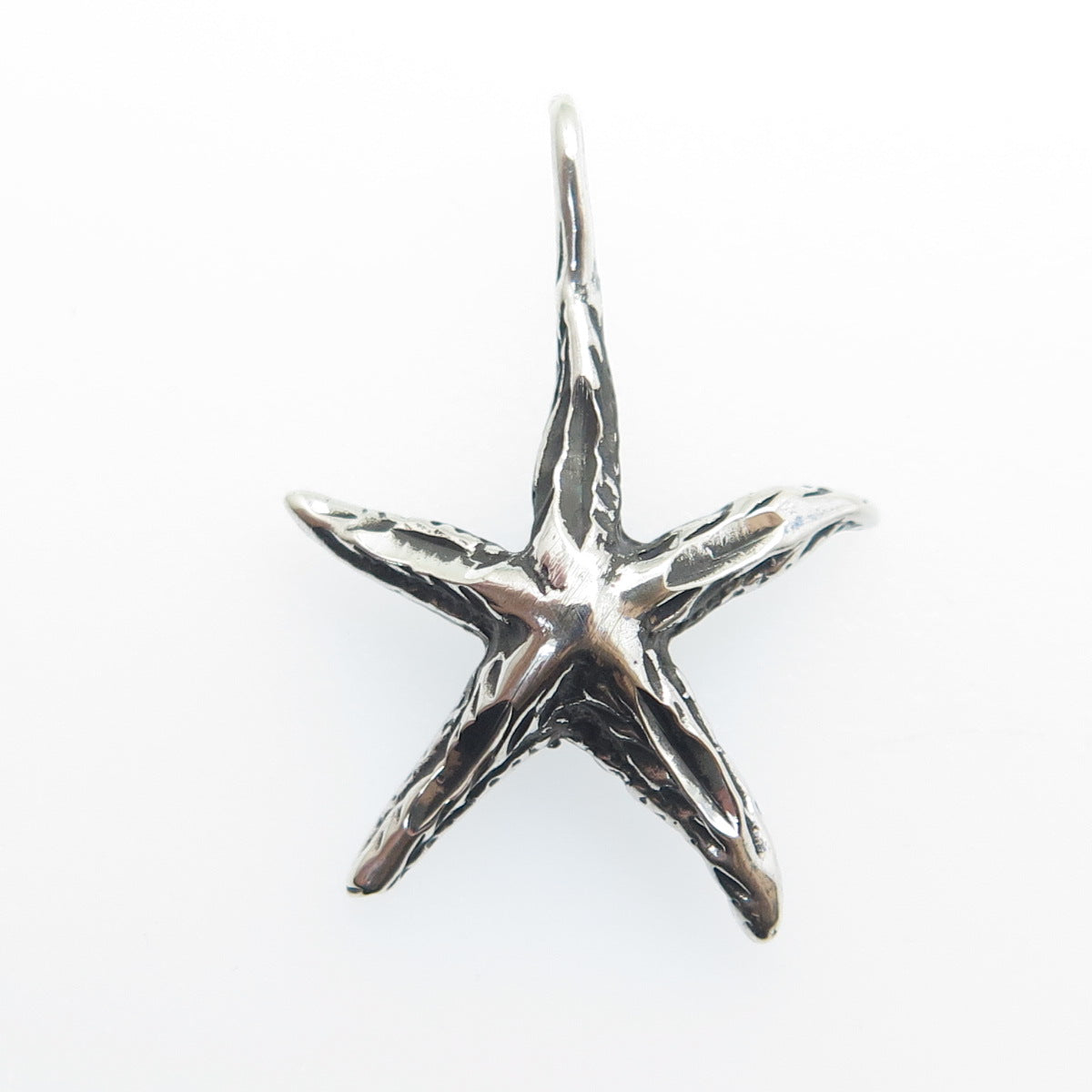 925 Sterling Silver Vintage Starfish Oxidized Charm Pendant