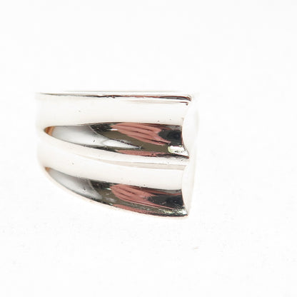 Joachim S'Paliu 925 Sterling Silver Vintage Spain Modernist Ring Size 7