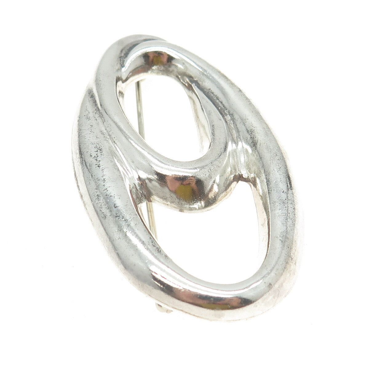 925 Sterling Silver Vintage Modernist Pin Brooch