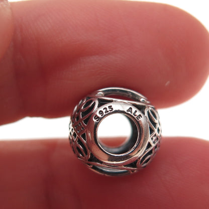 Pandora 925 Sterling Silver C Z Letter I Initial Slide Bead Charm