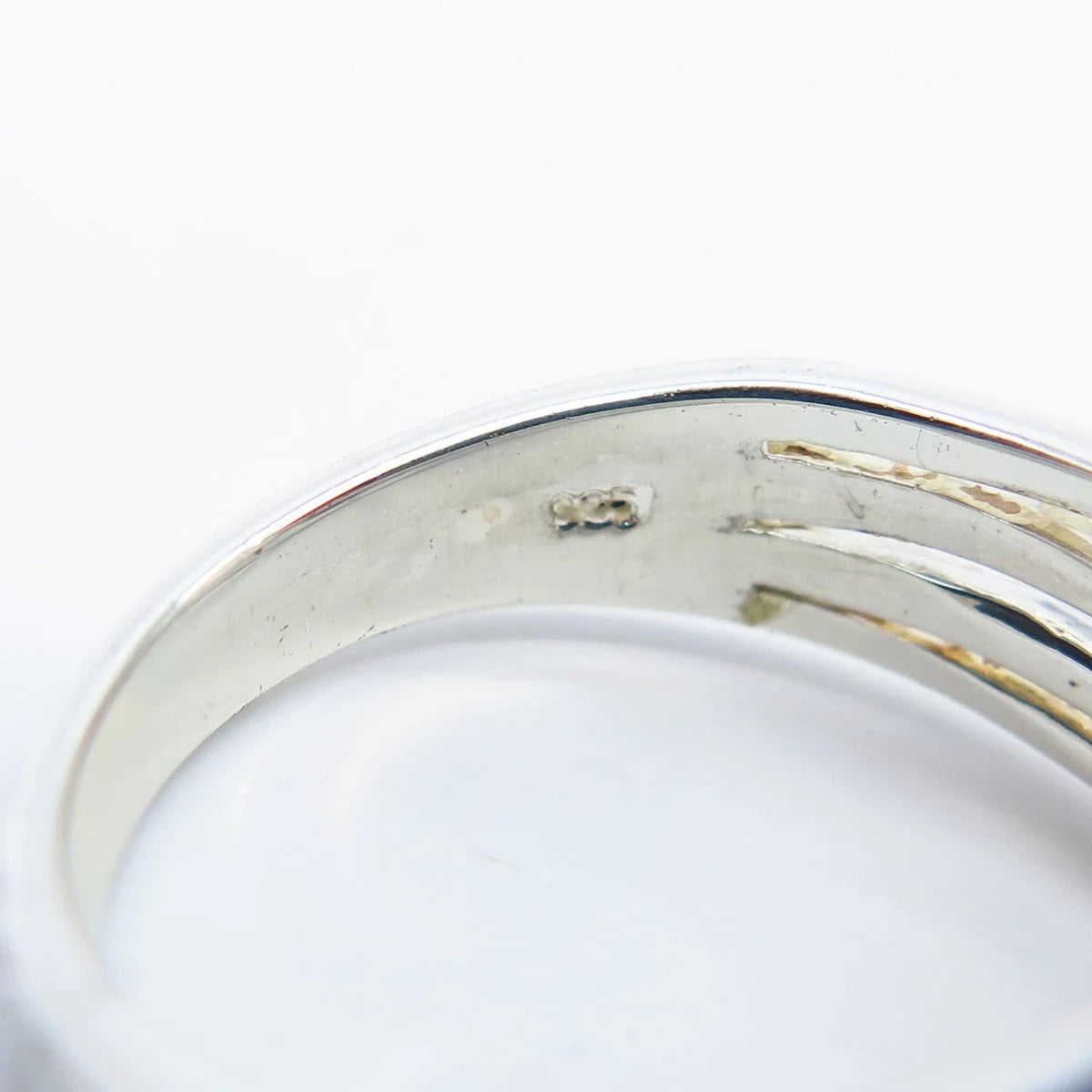 925 Sterling Silver Vintage Ball Wavy Ring Size 7.75