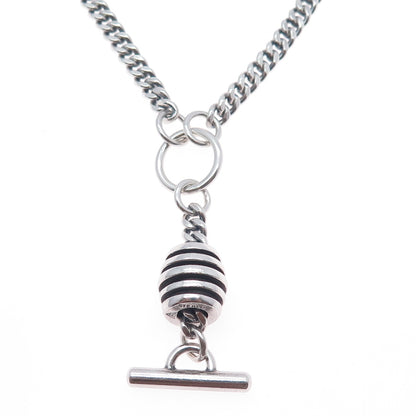 925 Sterling Silver Vintage Cuban Pocket Watch Chain 24"