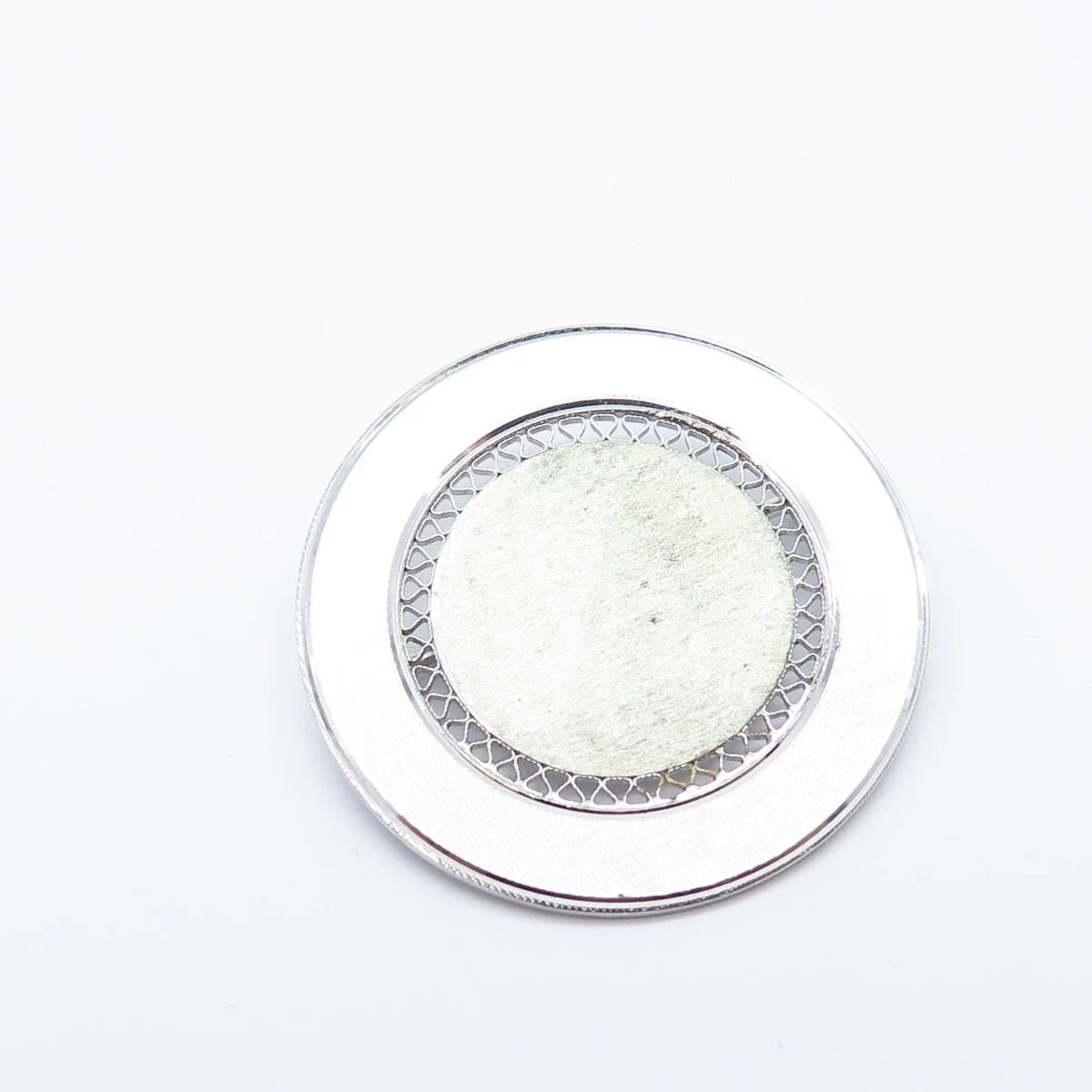 925 Sterling Silver Vintage Lamode Textured Pin Brooch