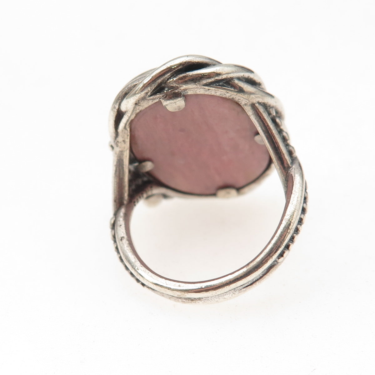 Pandora 925 Sterling Silver Real Rhodonite Wanda's Garden Ring Size 5