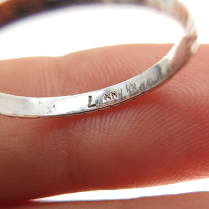 NEVADA 925 Sterling Silver Vintage Wheat Stackable Band Ring Size 7.25