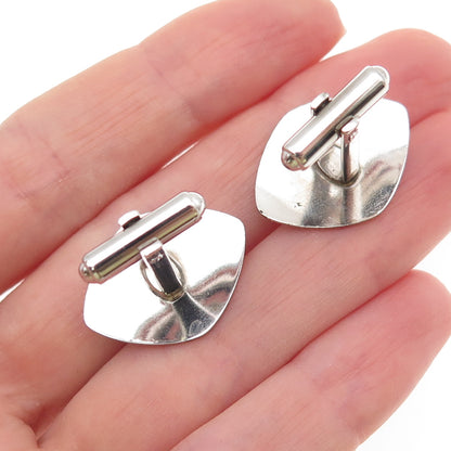 925 Sterling Silver Antique Art Deco JML Engraved Cufflinks