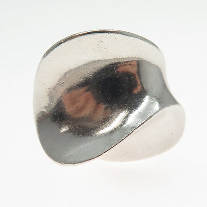 925 Sterling Silver Vintage Modernist Ring Size 6.5
