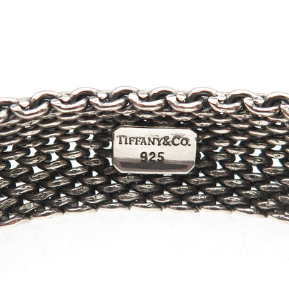 Tiffany & Co. Sterling Silver Vintage Somerset Mesh Heavy 55.9g Bracelet 7.5"