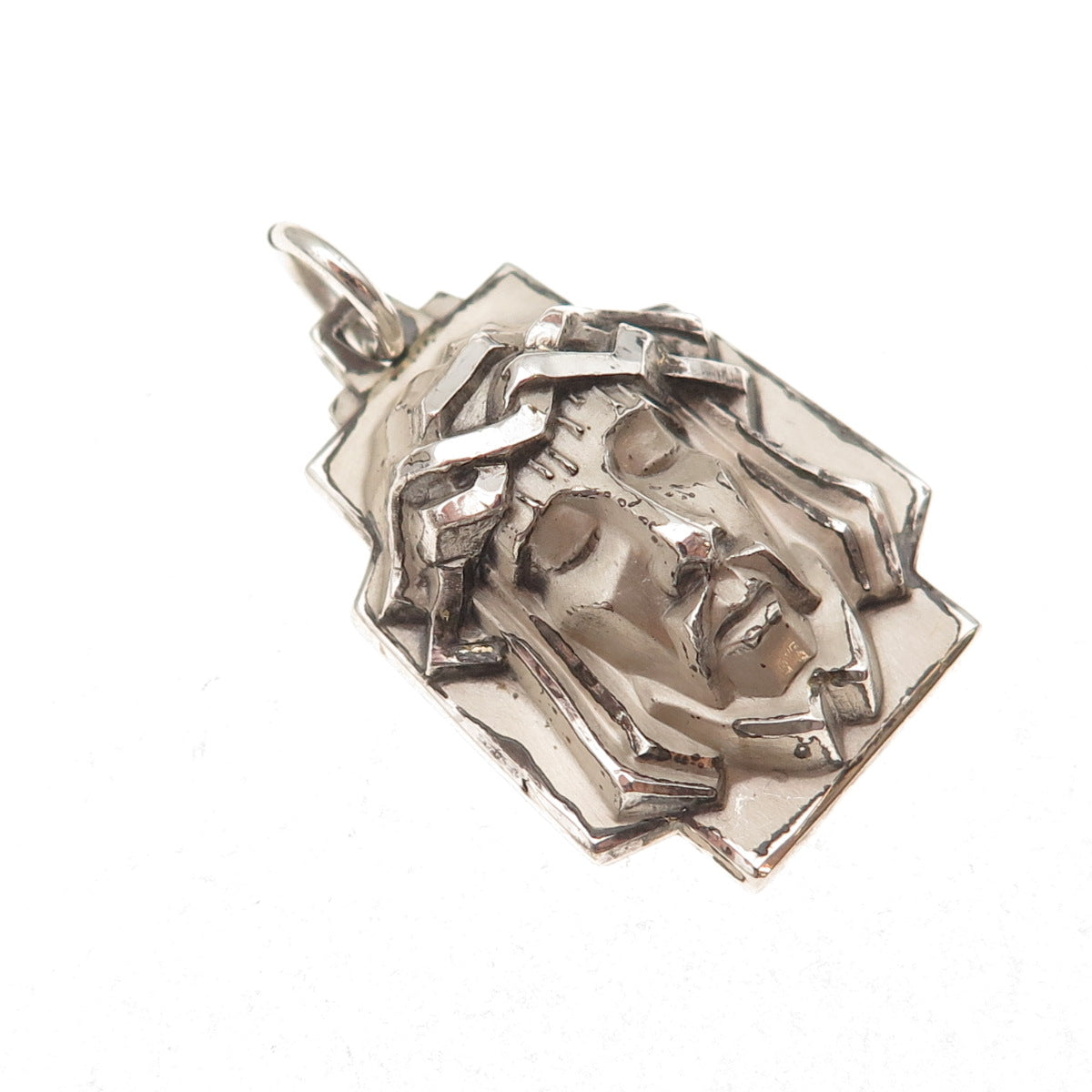 Creed 925 Sterling Silver Vintage Jesus Cross Oxidized Pendant