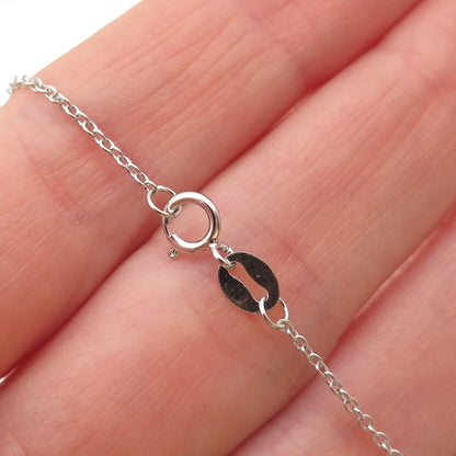 Chuck Clemency 925 Sterling Silver Real Diamond Accent & Tanzanite Necklace 18"