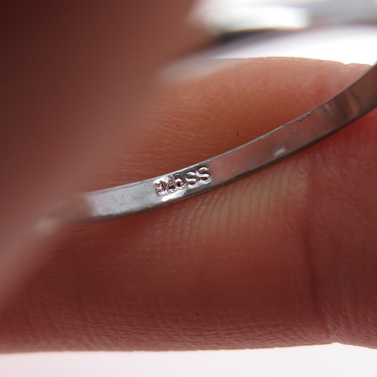 925 Sterling Silver Marquise-Cut C Z Engagement Ring Size 8