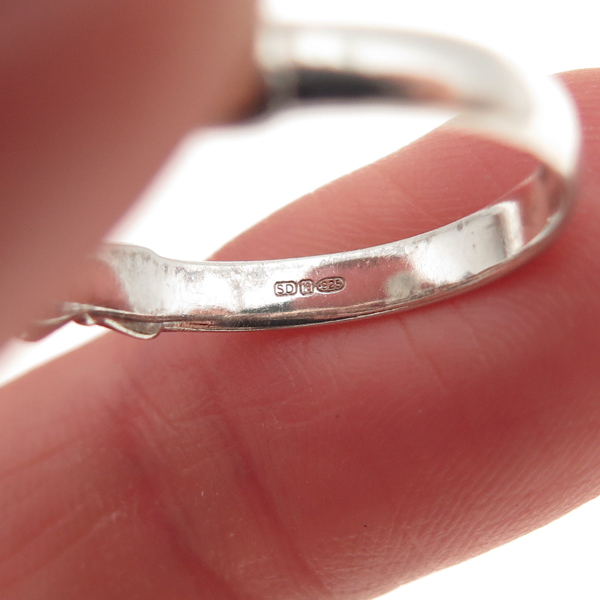 Solvar 925 Sterling Silver Vintage Irish Claddagh Oxidized Ring Size 6.5