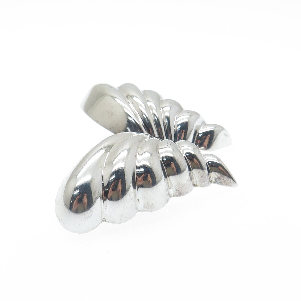 JONDELL 925 Sterling Silver Vintage Spain Puffy Butterfly Pin Brooch