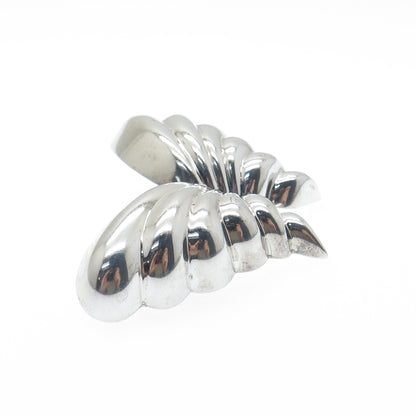 JONDELL 925 Sterling Silver Vintage Spain Puffy Butterfly Pin Brooch