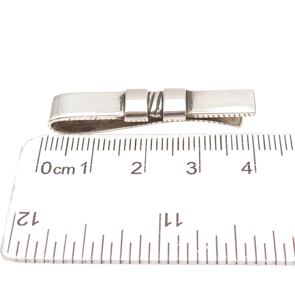 Georg Jensen 925S Sterling Silver Vintage Denmark Modernist Tie Bar Clip #74B