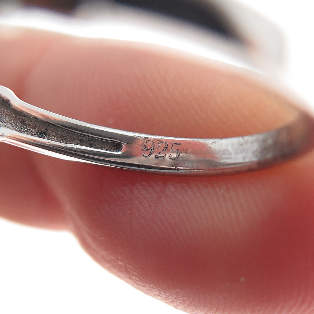 925 Sterling Silver Heart-Cut Mystic Quartz & C Z Irish Claddagh Ring Size 7.5