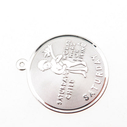 JAY POSON 925 Sterling Silver Vintage Saturday's Child Charm Pendant