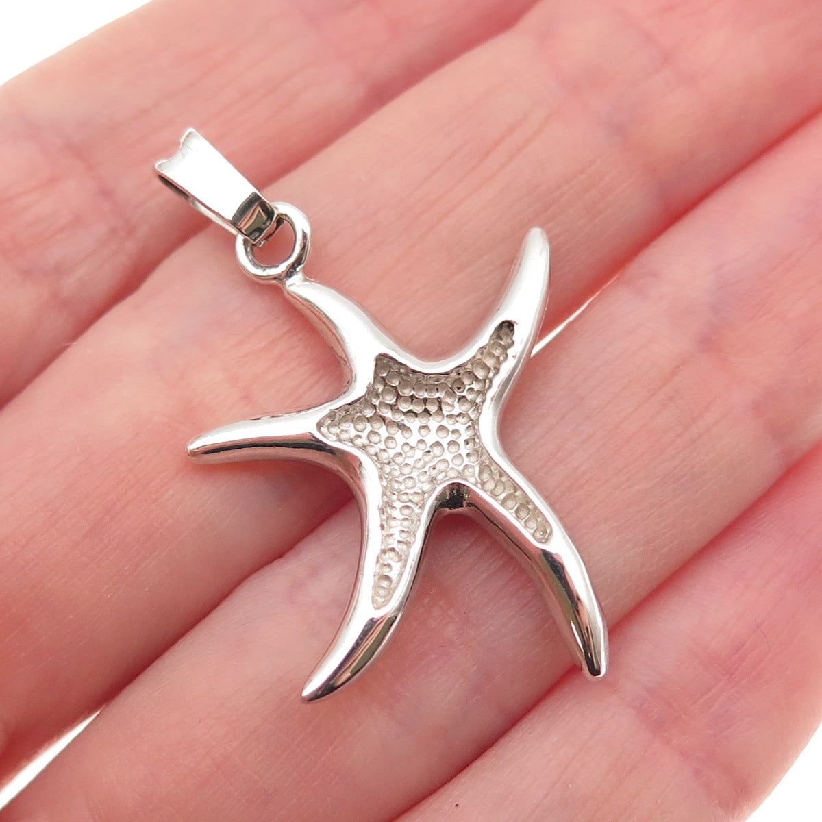 925 Sterling Silver Vintage Italy Starfish Charm Pendant