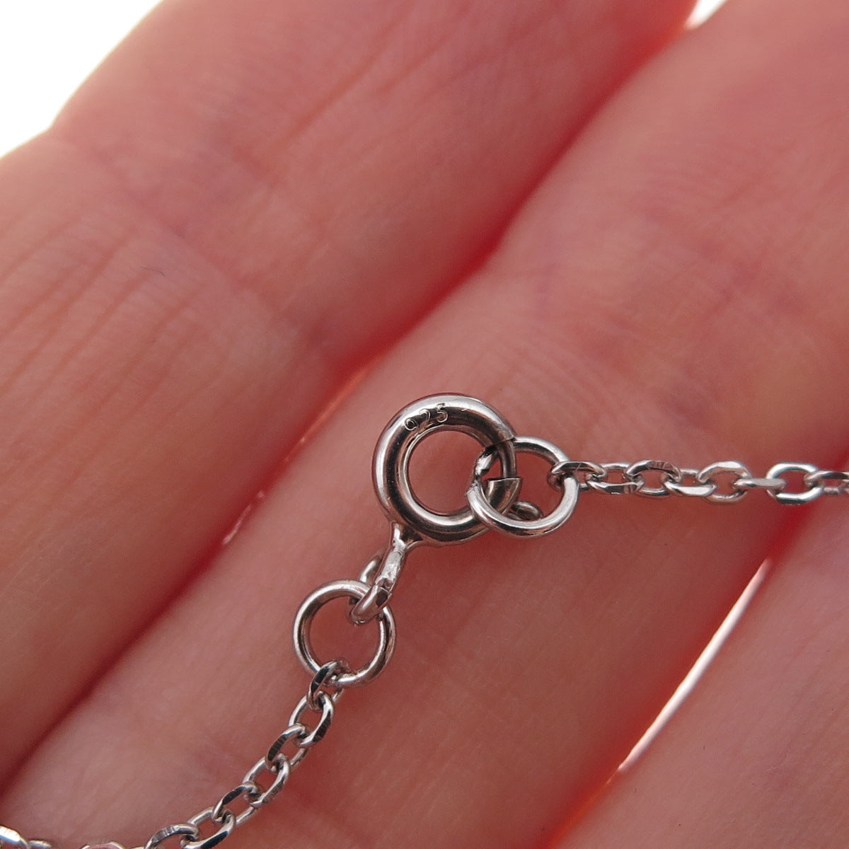 925 Sterling Silver Round-Cut C Z Floral Cable Chain Necklace 16"