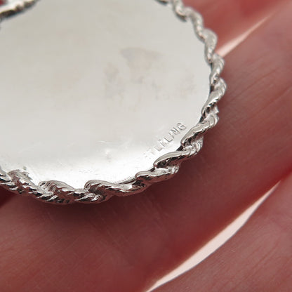 925 Sterling Silver Vintage Rhinestone Merry Christmas Tree Charm Pendant