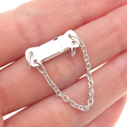 800 Silver Vintage Poland Bracelet / Necklace Box Lock Clasp