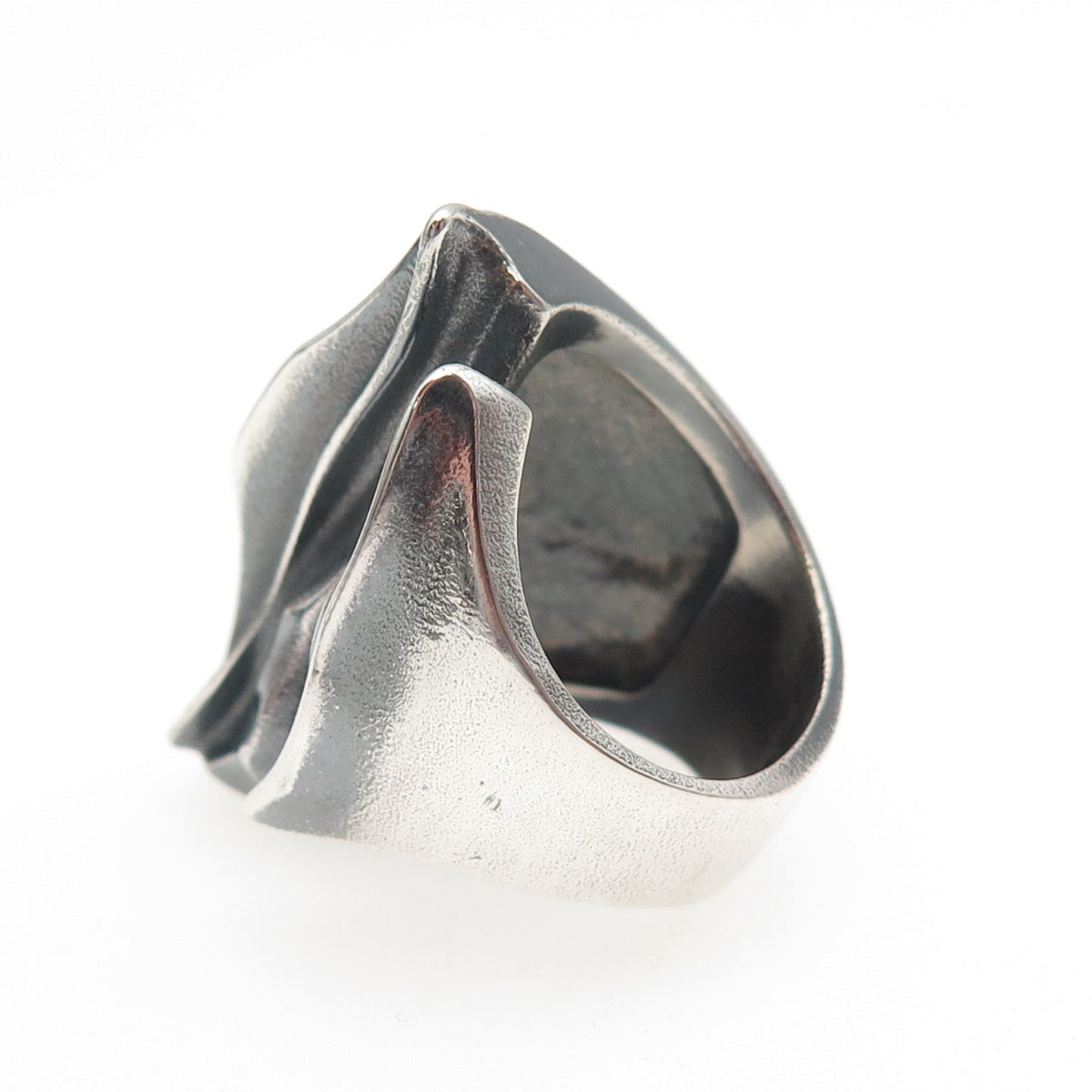 LAPPONIA 925 Sterling Vintage 1979 Finland Modernist Adjustable Ring Size 6.25