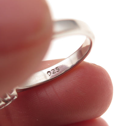 925 Sterling Silver Real Oval-Cut Ruby Ring Size 7