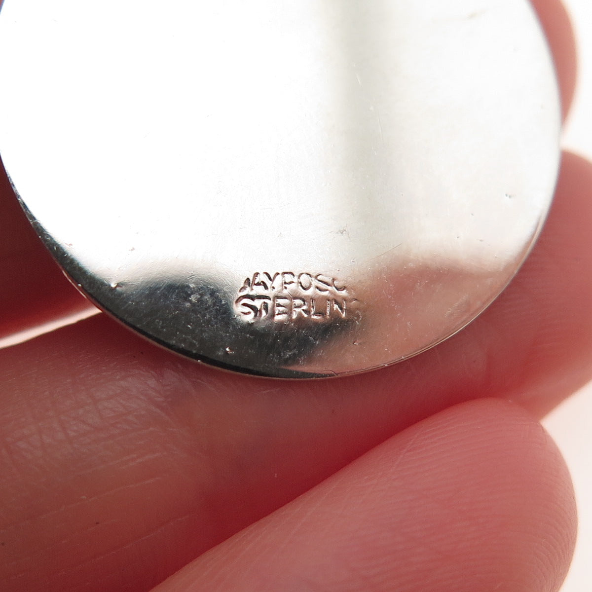 JAY POSON 925 Sterling Silver Vintage Merry Christmas Candle Charm Pendant