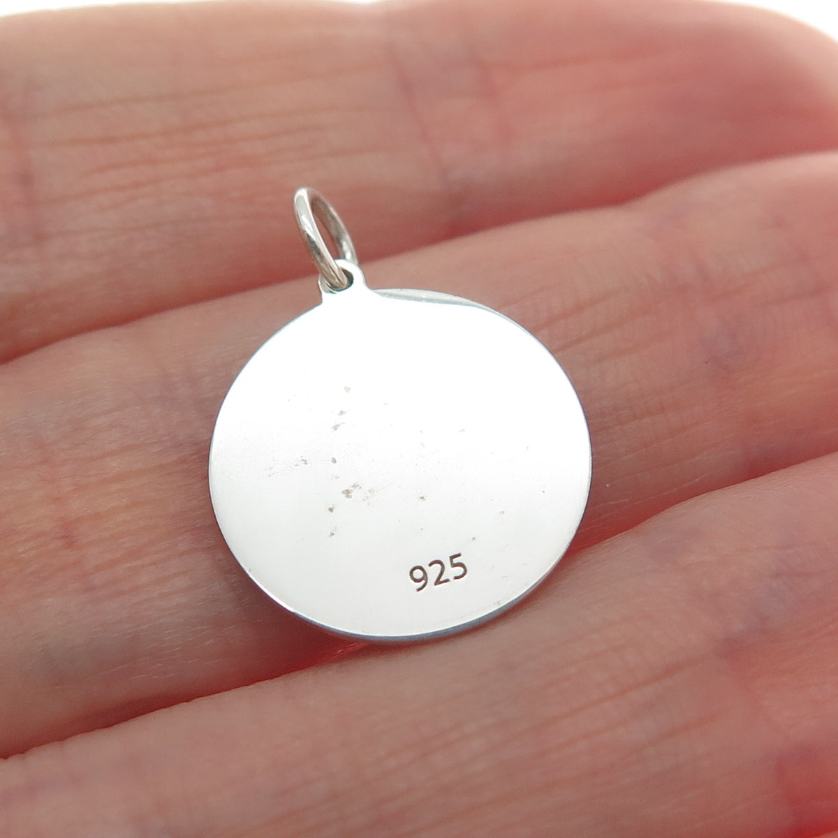 925 Sterling Silver Pink Enamel Mom & Child Cat Heart Minimalist Charm Pendant